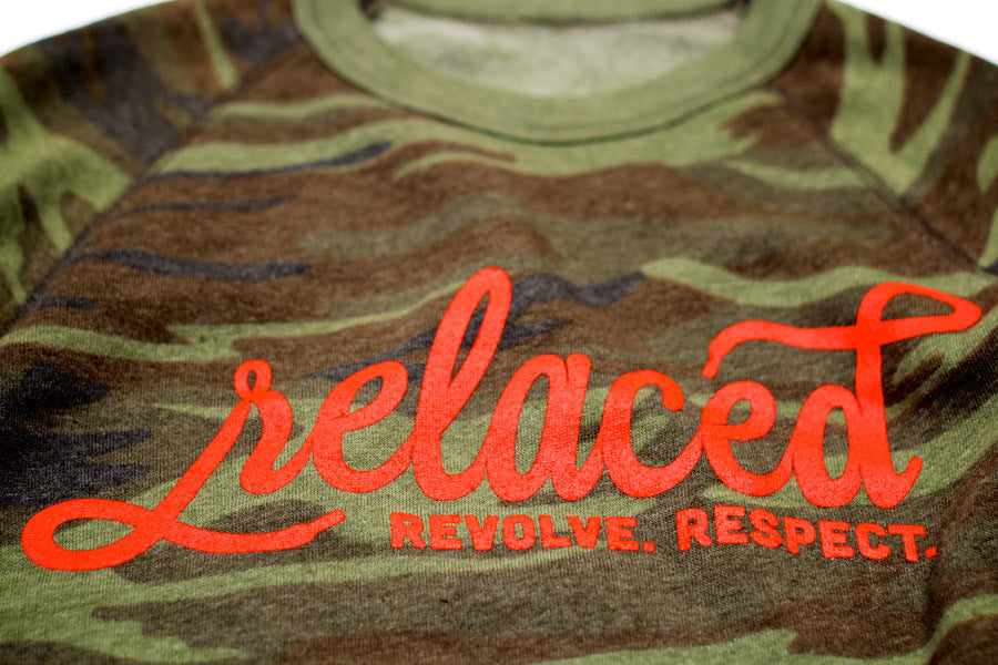 Relaced logo on camouflage