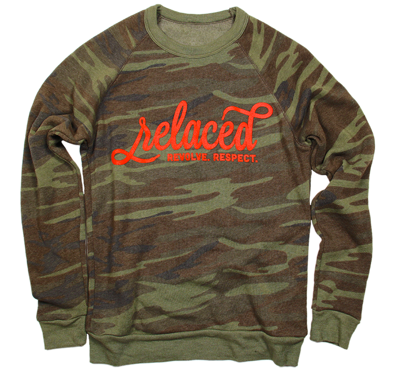 Classic Camo vintage-style raglan sweatshirt
