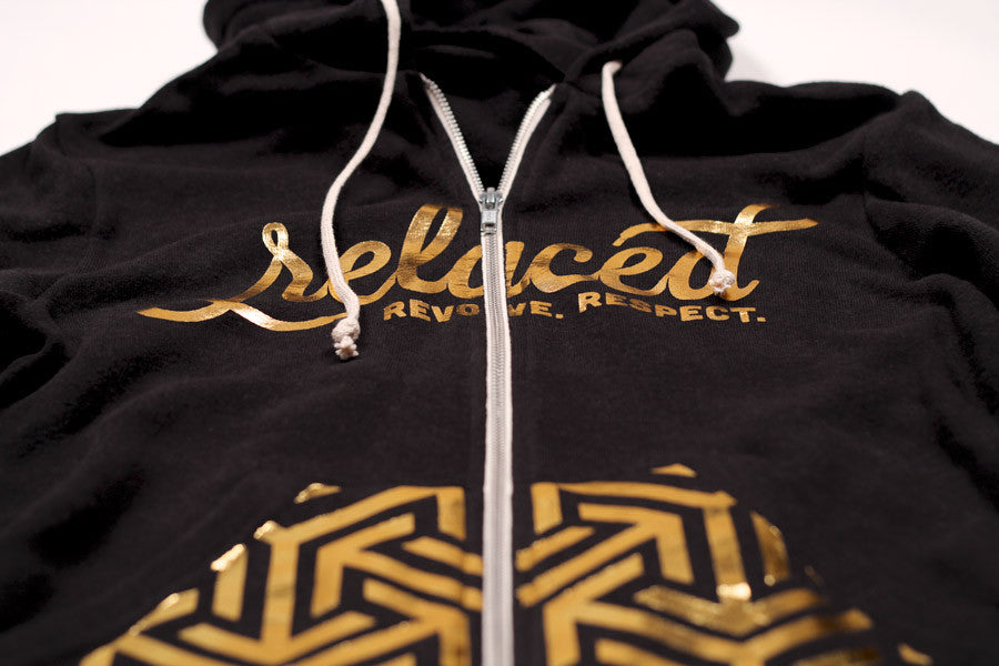 Gold Foil Relaced logo and pattern