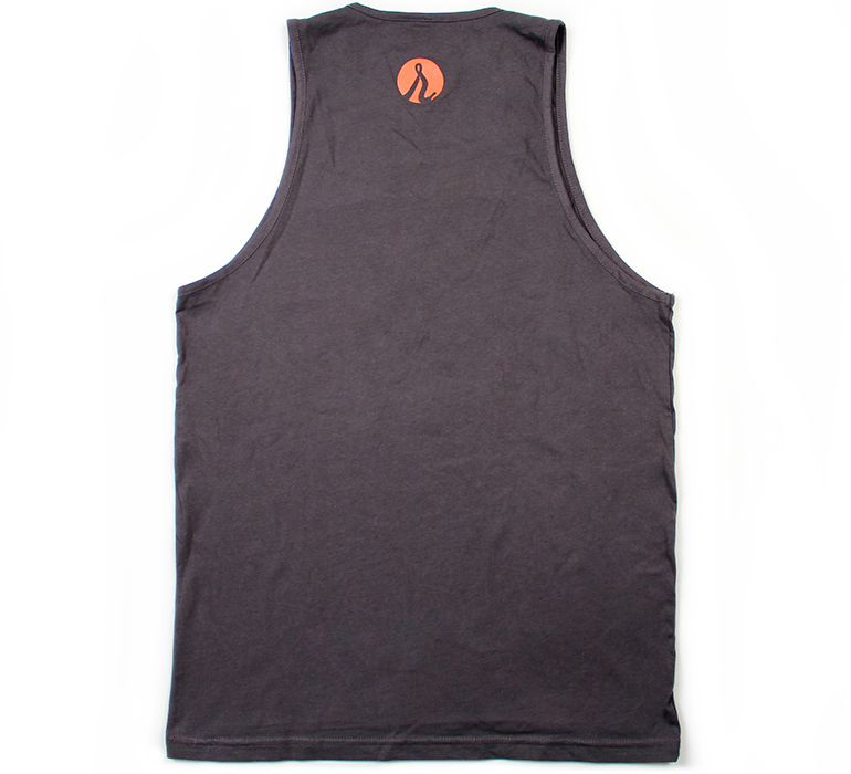 Relaced leopard Classic tank top in mango and grey