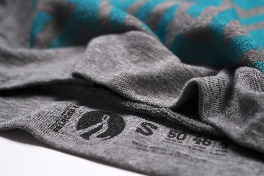 Custom printed tag on bottom cuff of sweatshirt