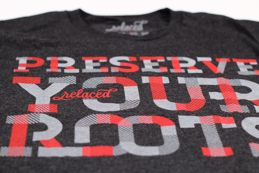 The Statement - Red/Gray on Vintage Black - detail 1
