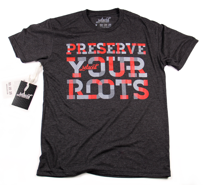 The Statement - Red/Gray on Vintage Black - front