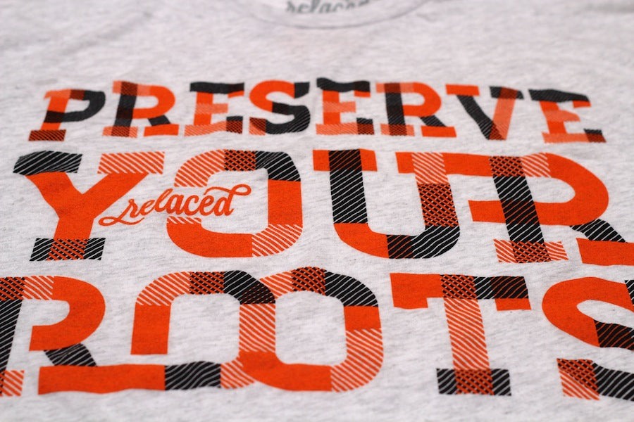 Preserve Your Roots - orange and black